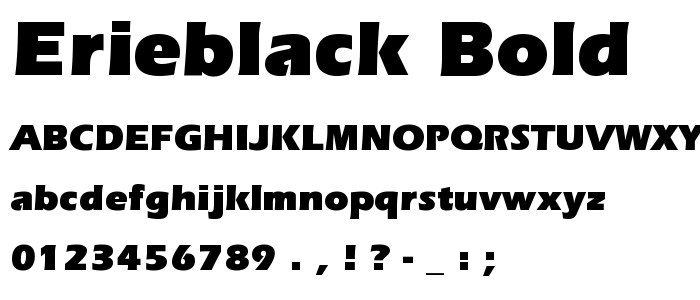 ErieBlack Bold font